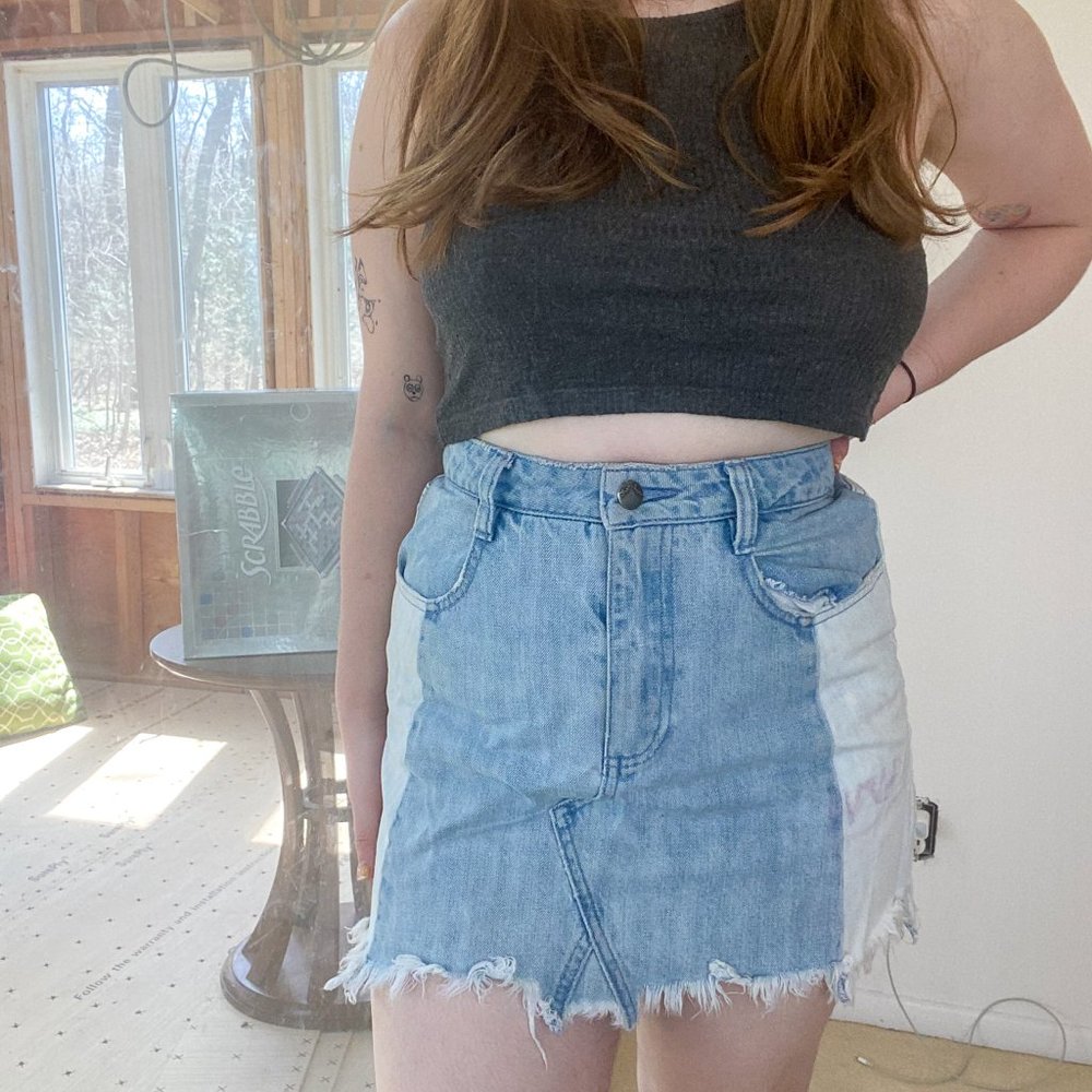 Free People Denim Mini Skirt Size 4
